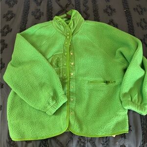 Vibrant Green Fleece Jacket